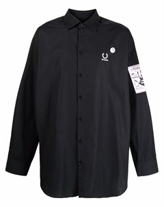 Рубашка с вышитым логотипом Raf simons x fred perry