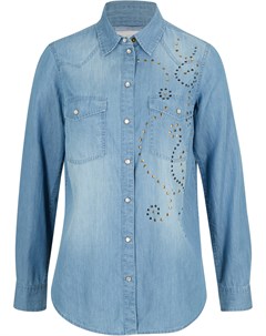 Рубашка джинсовая с заклёпками Bonprix