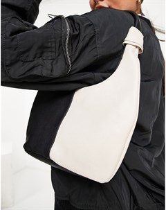 Кожаная сумка на плечо в стиле колор блок Asos design