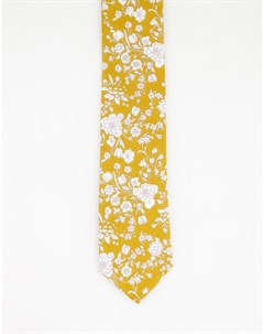 Горчичный галстук с цветочным принтом Liberty Gianni feraud