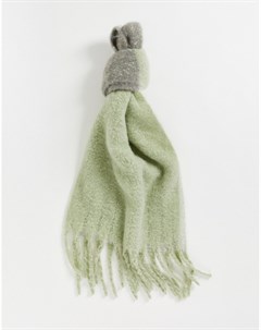 Шалфейно зеленый шарф в клетку Asos design