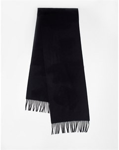 Черный шарф с логотипом в тон Moschino