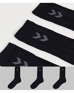 Набор из 3 пар черных базовых носков Hummel