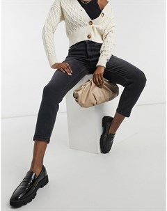Черные джинсы в винтажном стиле с завышенной талией Vero moda