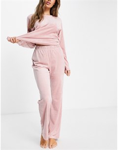 Розовая велюровая пижама Vero moda