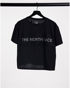 Черная укороченная футболка TNL The north face