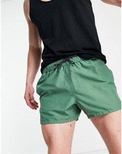 Короткие шорты для плавания цвета хаки Asos design
