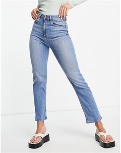Обтягивающие выбеленные джинсы узкого кроя с завышенной талией Asos design