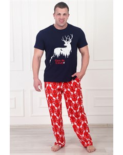 Муж пижама Северное сияние Красный р 58 Оптима трикотаж