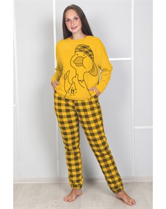 Жен пижама Гусь Желтый р 48 Оптима трикотаж