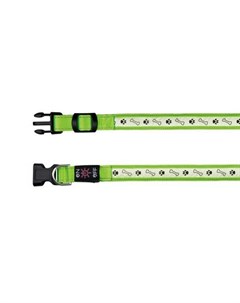 Ошейник для собак светящийся с USB S M 30 40 см 25 мм зеленый Trixie