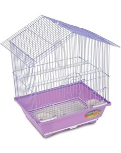 Клетка 2101 для птиц Д 30 х Ш 23 х В 39 см Фиолетовая решетка фиолетовый поддон Триол