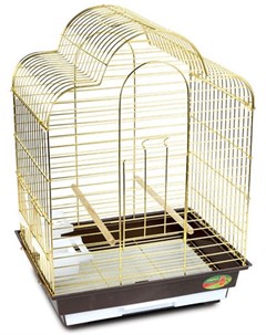 Клетка 6113G для птиц Д 46 5 х Ш 36 х В 65 см Золотая решетка коричневый поддон Триол