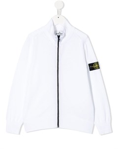 Кардиган на молнии с нашивкой логотипом Stone island junior