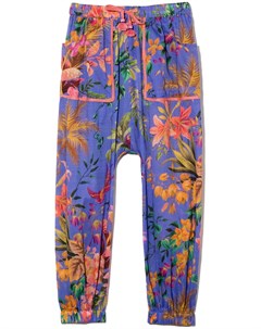 Широкие брюки с цветочным принтом Zimmermann kids