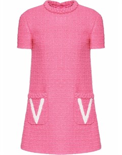 Твидовое платье с логотипом Valentino
