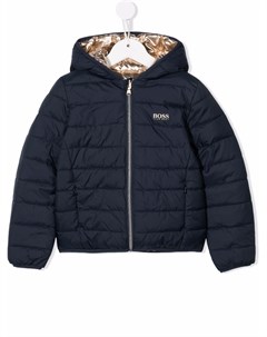 Двусторонний пуховик с эффектом металлик Boss kidswear