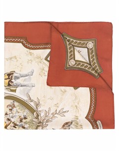 Шелковый платок 1980 х годов с принтом Hermès