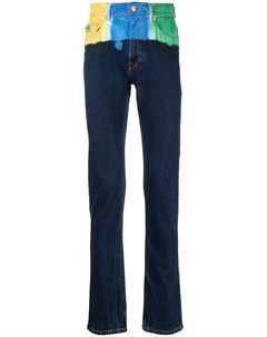 Узкие джинсы в стиле колор блок Versace jeans couture