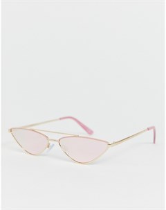 Розовые солнцезащитные очки кошачий глаз River island