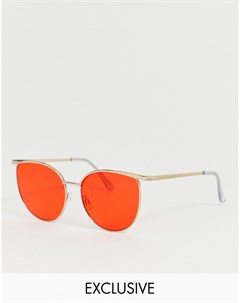 Солнцезащитные очки кошачий глаз с красными стеклами Missguided