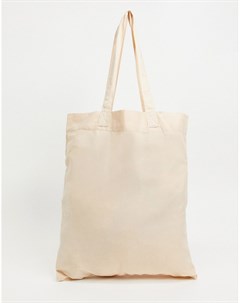 Легкая сумка тоут цвета экрю из органического хлопка Asos design