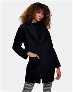 Классическое черное пальто Topshop