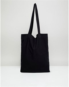 Черная легкая сумка тоут из органического хлопка Asos design
