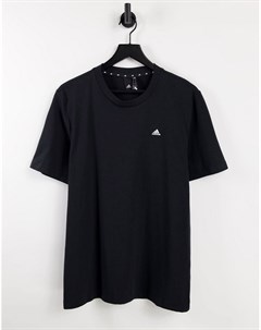 Черная футболка для дома с маленьким логотипом adidas Training Adidas performance