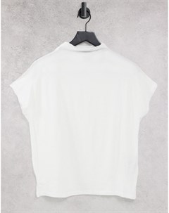 Белая футболка с высоким воротником Vero moda