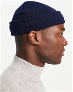 Темно синяя шапка бини Asos design