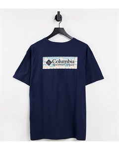 Темно синяя футболка с принтом на спине North Cascades эксклюзивно для ASOS Columbia
