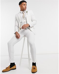 Серые супероблегающие брюки wedding Asos design
