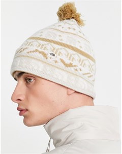 Белая шапка бини с традиционным узором Фэйр Айл The north face