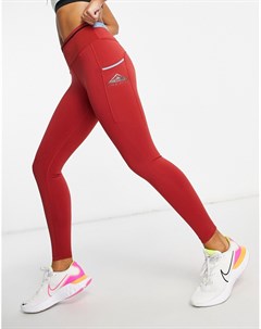 Красно оранжевые леггинсы Trail Epic Luxe Nike running
