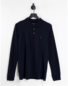Темно синяя рубашка поло с длинными рукавами French connection