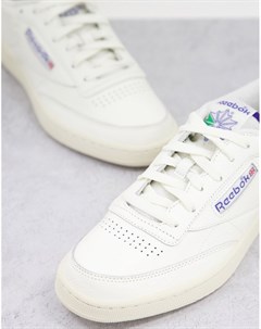 Меловые кроссовки с отделкой из махровой ткани Classic Club C Reebok