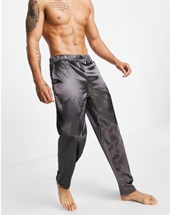 Атласные брюки для дома серого цвета Christmas Asos design