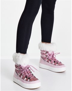Розовые зимние ботинки Chiara ferragni