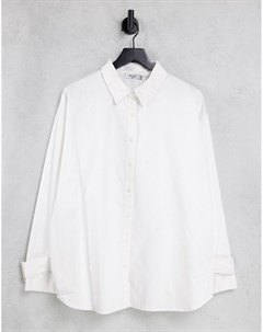 Oversized рубашка белого цвета с пряжками X Sofia Coelho Na-kd