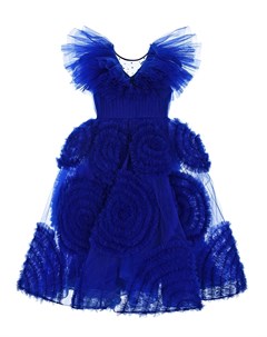 Синее платье с оборками детское Sasha kim