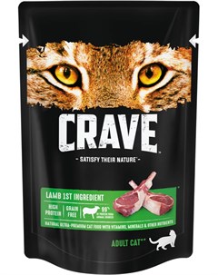 Влажный корм для кошек Adult с ягненком 0 07 кг Crave