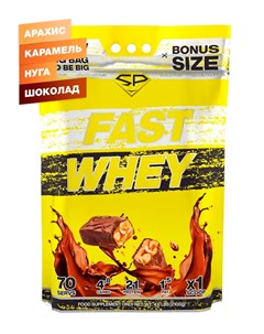 FAST WHEY PROTEIN сывороточный протеин вкус Шоколад Арахис Карамель Сникерс 2100 г Steelpower