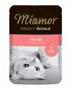Паучи Ragout Royal с телятиной в желе для кошек 100 г Телятина Miamor