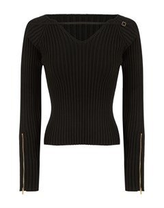 Черный пуловер La maille Oro Jacquemus