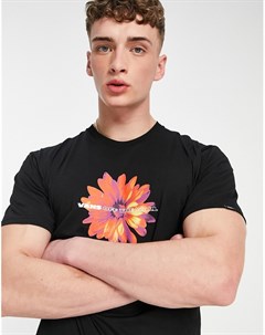 Черная футболка с короткими рукавами Blooming Vans