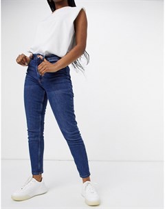 Синие эластичные джинсы в винтажном стиле Joana Vero moda