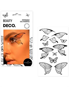 Набор татуировок для тела EYELINER by Miami tattoos переводная Butterfly Deco