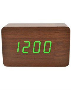 Часы будильник 863 цифровые настольные коричневые Vst