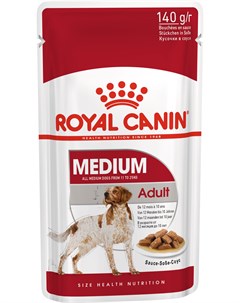 Паучи Medium Adult для собак средних пород 140 г Royal canin